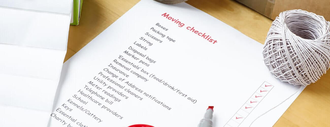 Checklist on a table