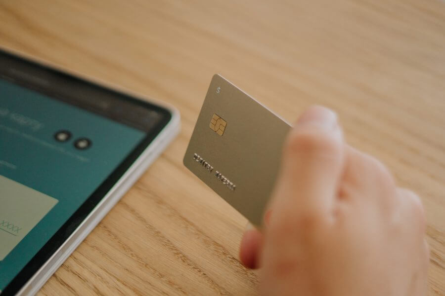 A credit card in a hand