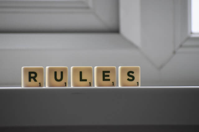 Rules written with cubes