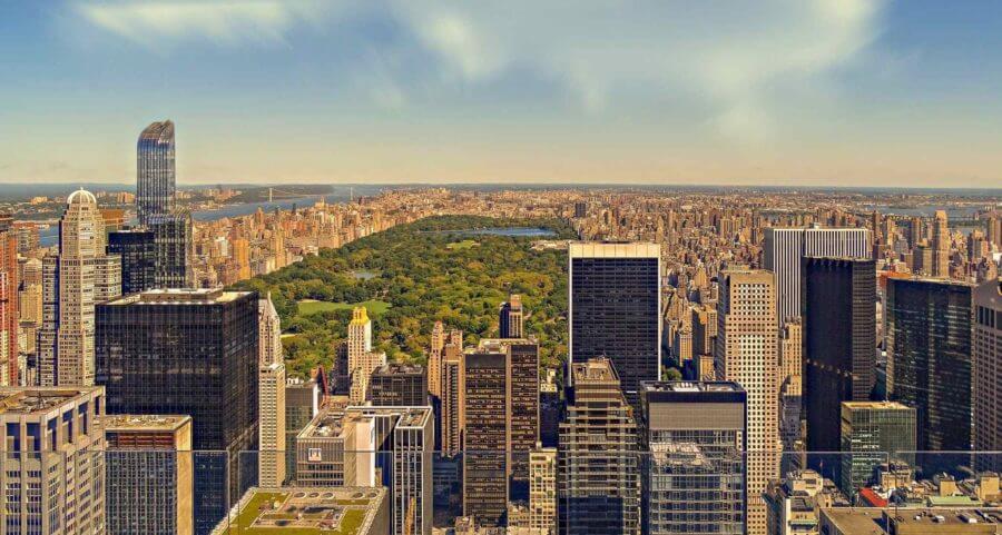 New York, an aerial view on the Central Park