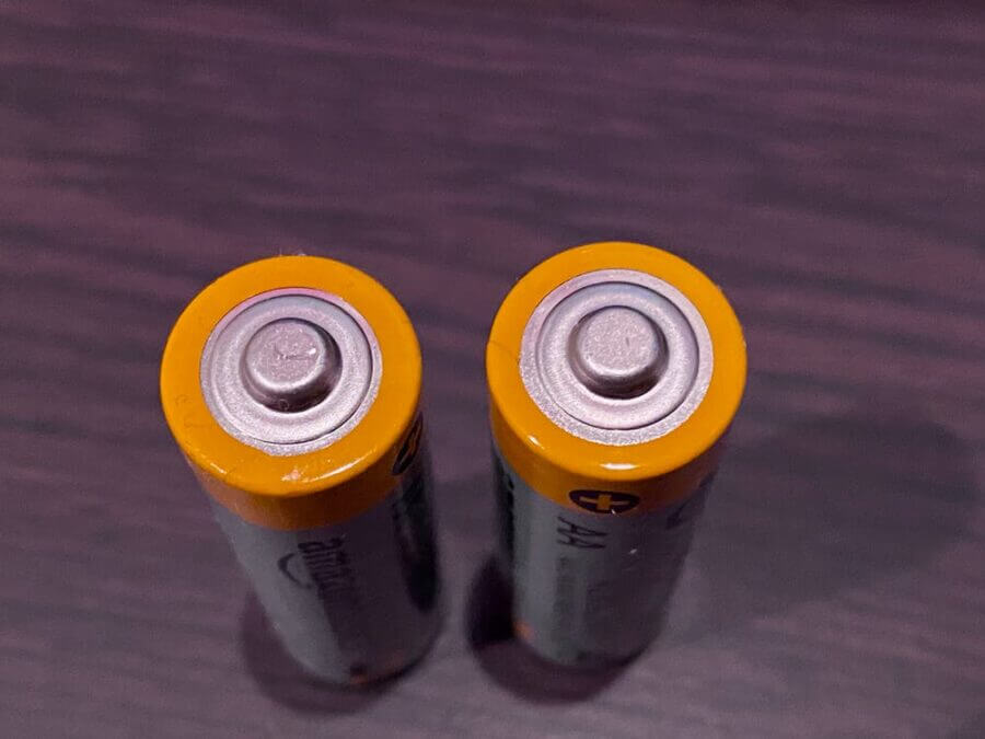 Close-up shot of batteries