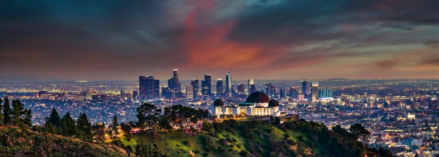 A panoramic view of LA