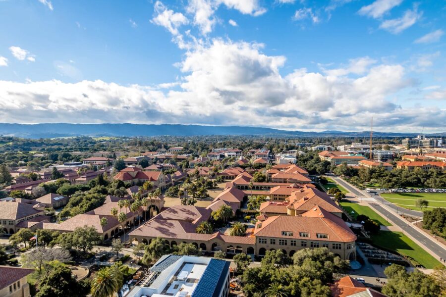 An aerial view of Palo Alto