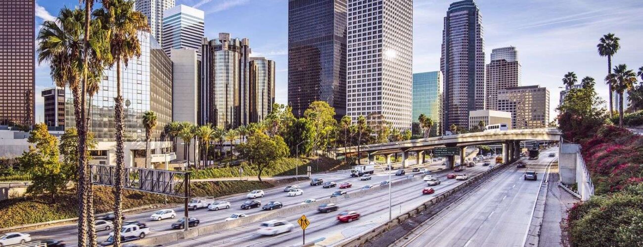View of the street in Los Angeles