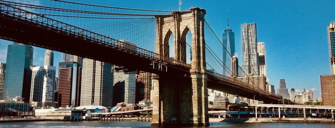A view of the Brooklyn Bridge in New York City