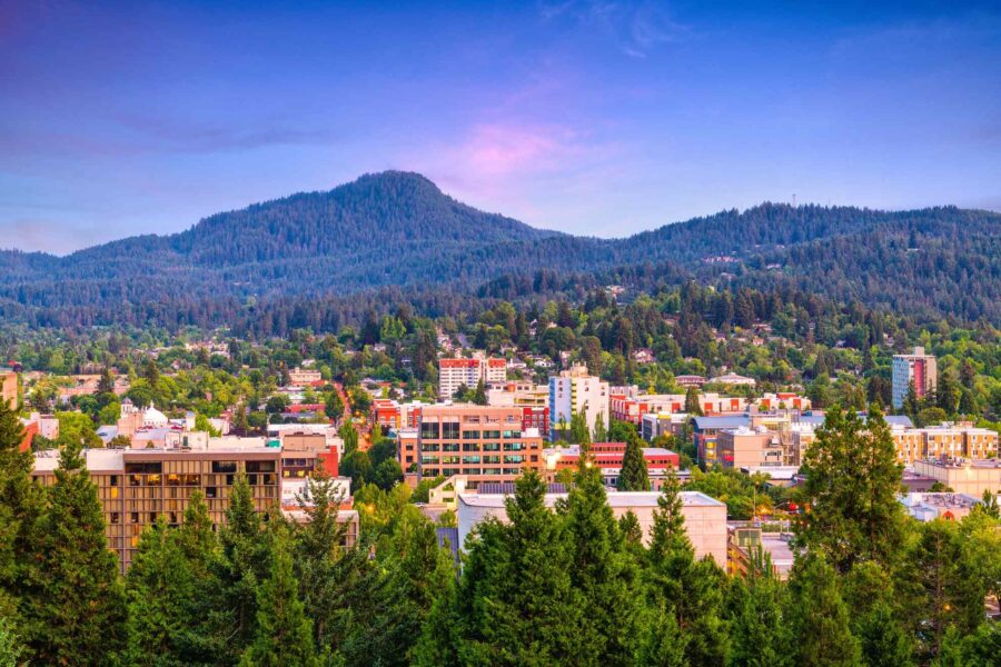A view of Eugene, OR