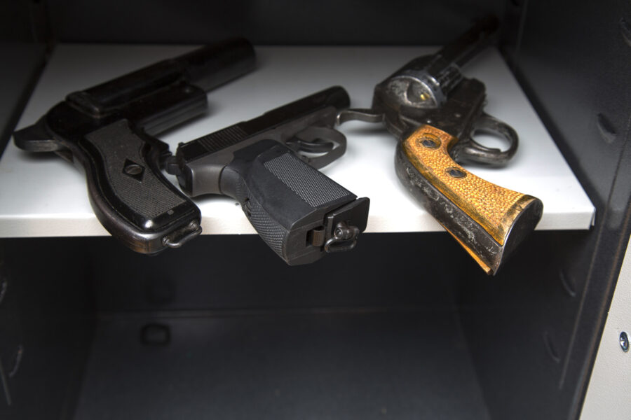 Three guns in a safe