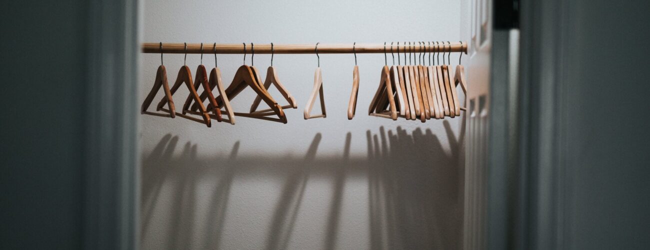 Hangers on a rack