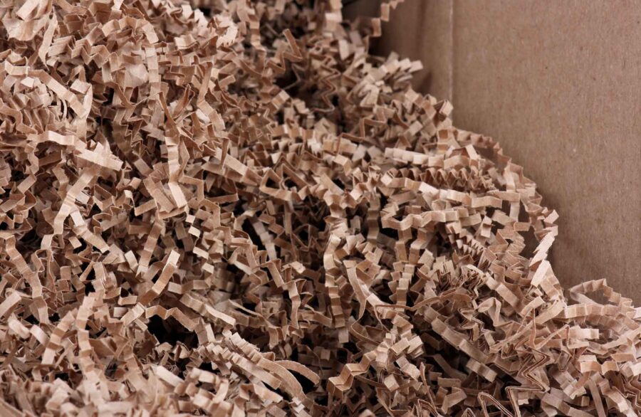 Shredded recycled paper