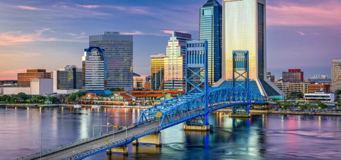 Jacksonville, Florida, USA downtown city skyline.