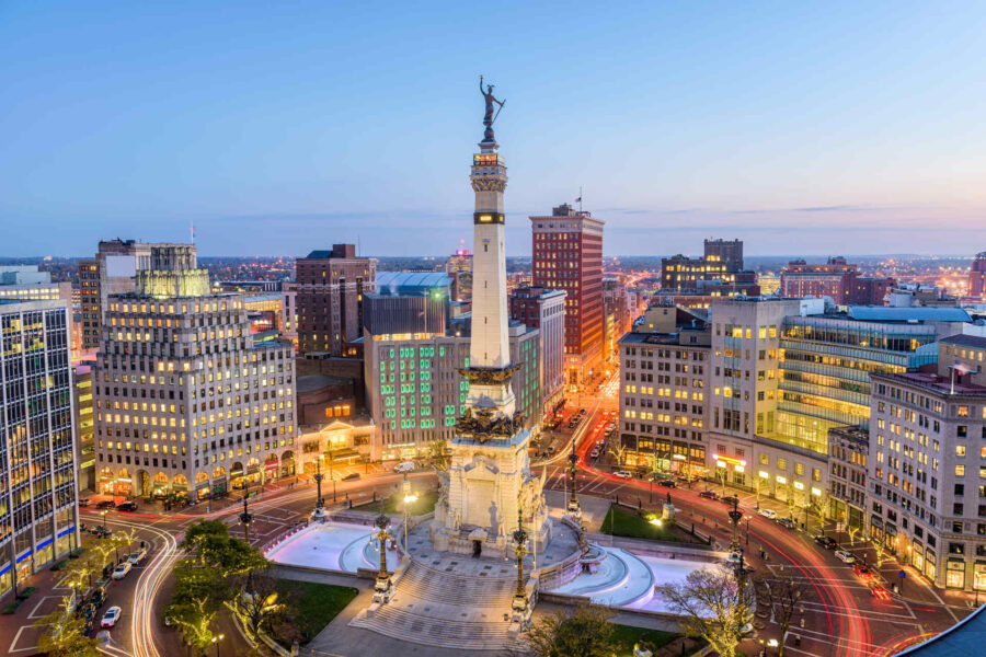 View of Indianapolis, Indiana, USA
