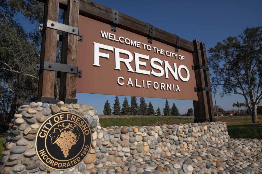 Fresno California Public Welcome Sign