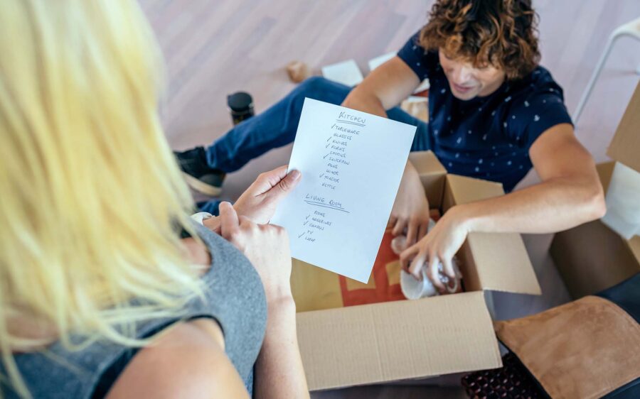 Woman making an inventory list