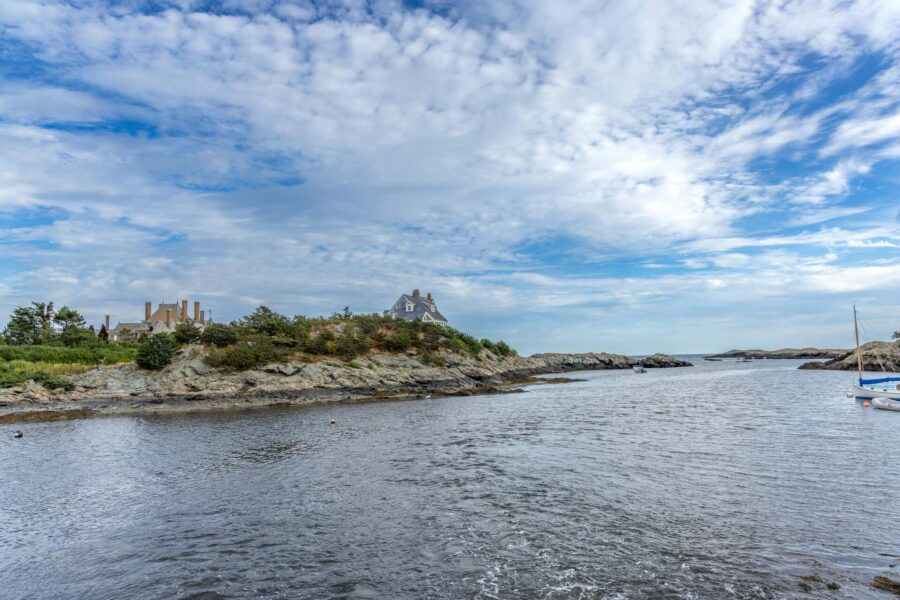 Houses on an island