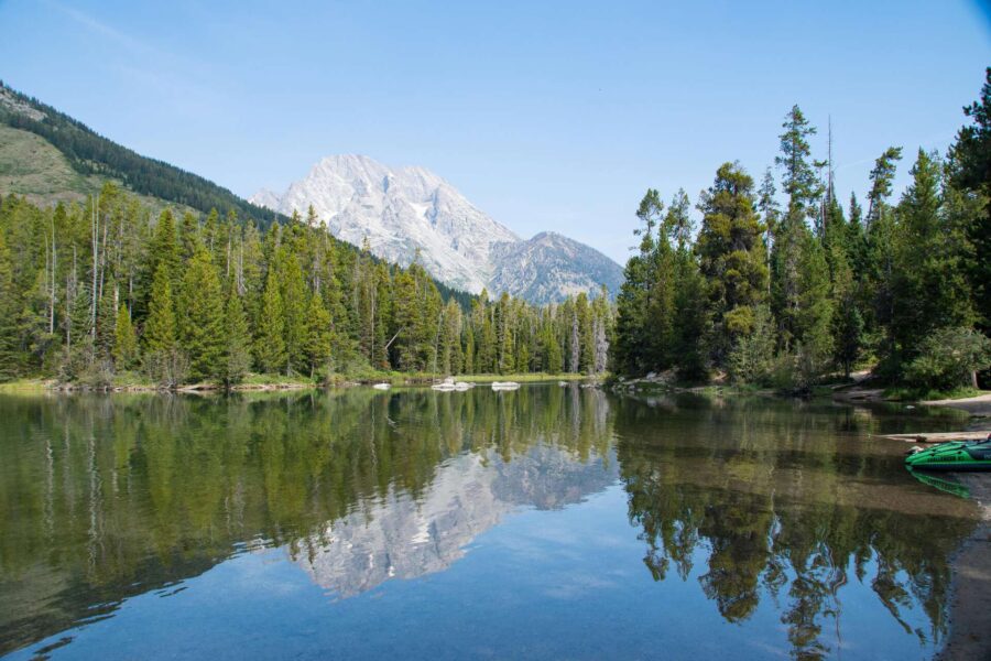 Lake and mountains in Wyoming