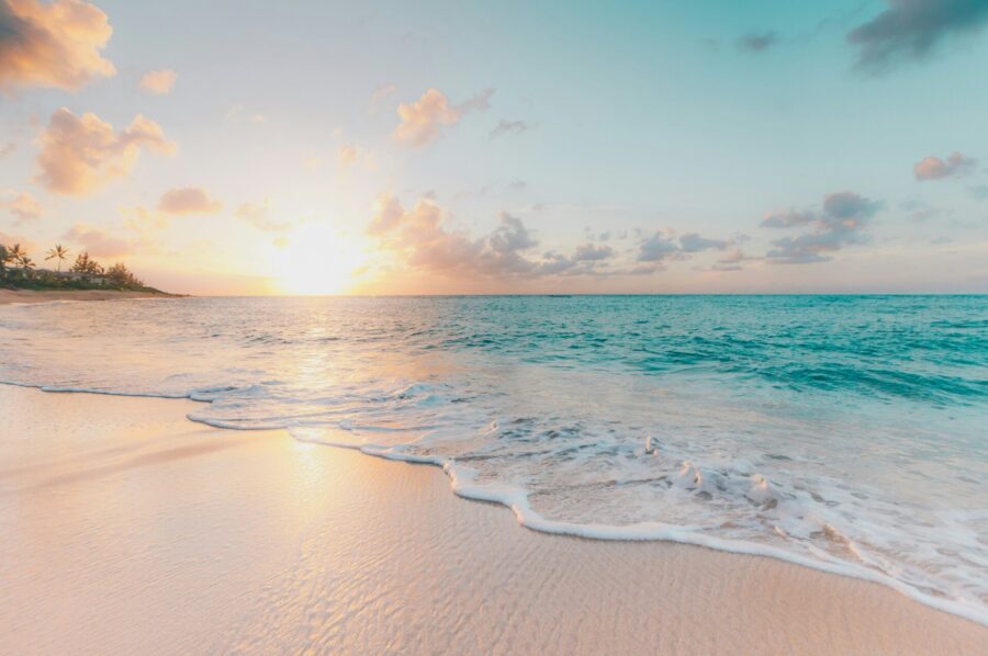 Seashore during the golden hour