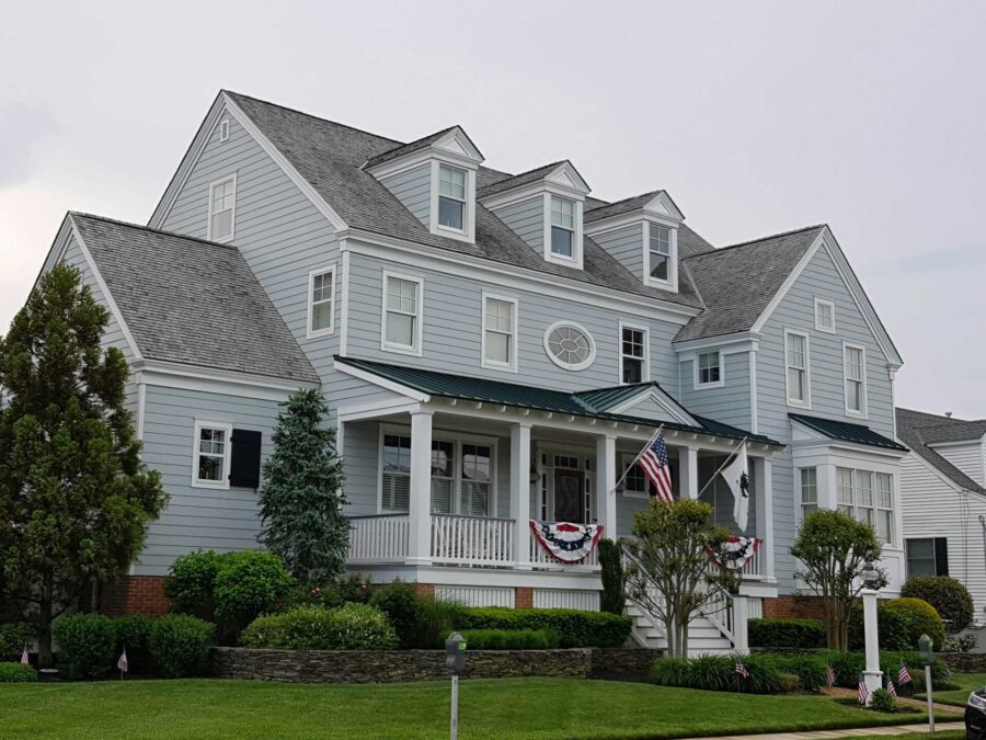 A light blue house in Cape May