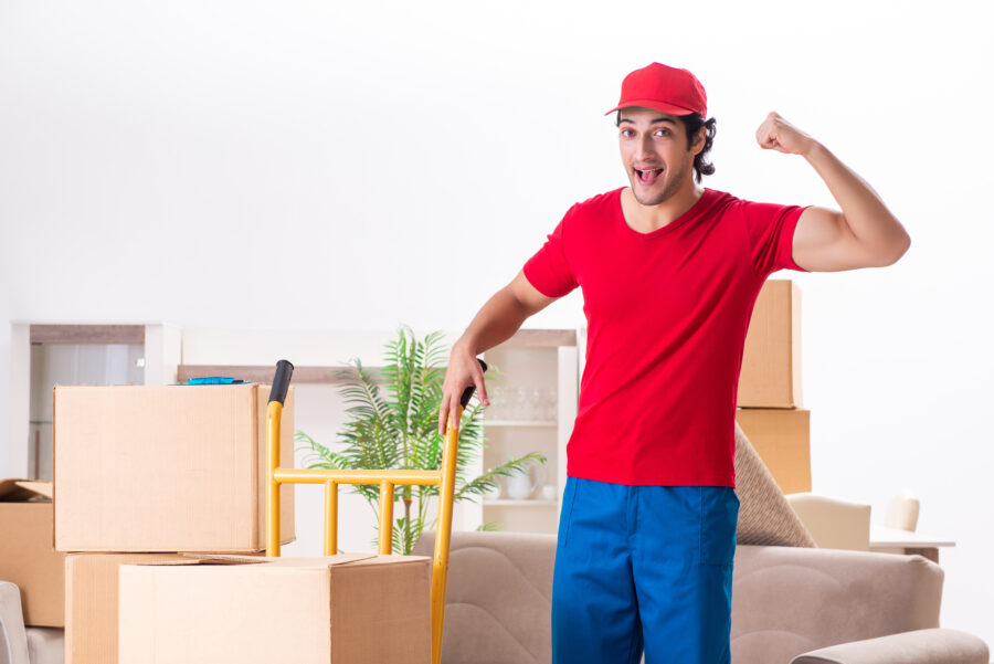 Professional mover giving moving tips 