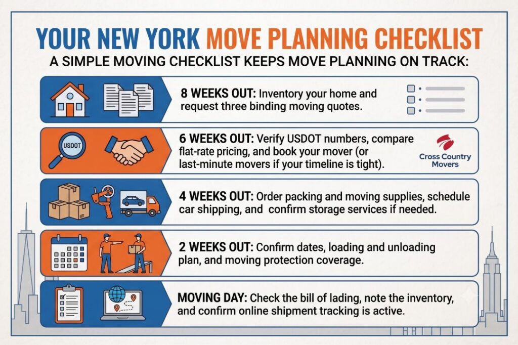 New York Interstate Moving Checklist