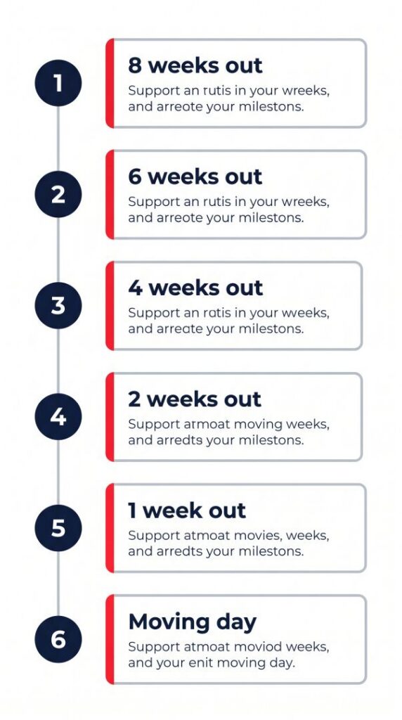 Eight-week countdown checklist for planning a cross-country move on a budget